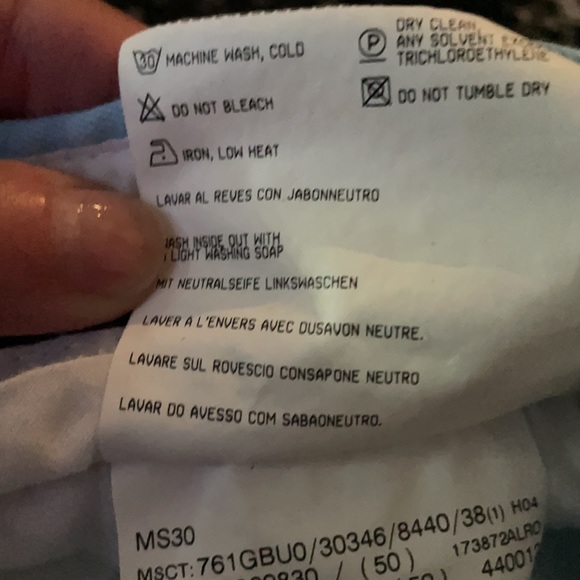 Burberry Vintage light Blue Yellow Paid Skirt 💙 - Picture 7 of 10